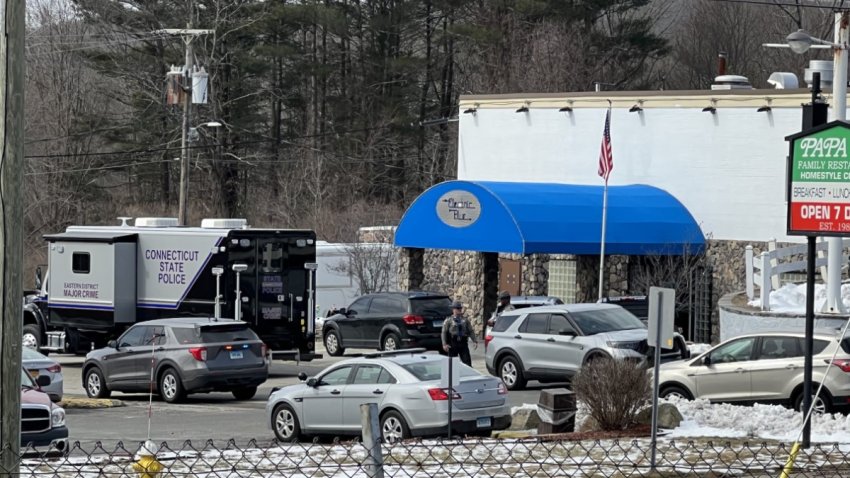 State police said they were assisting the Department of Homeland Security with an investigation at Electric Blue in Tolland Thursday morning.