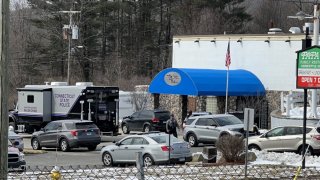 State police said they were assisting the Department of Homeland Security with an investigation at Electric Blue in Tolland Thursday morning.