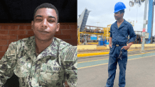 These undated photos show Sky Lowe while he was serving in the Navy.