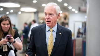 Sen. Ron Johnson, R-Wis., is seen in the U.S. Capitol during a series of votes on Thursday, April 3, 2025.
